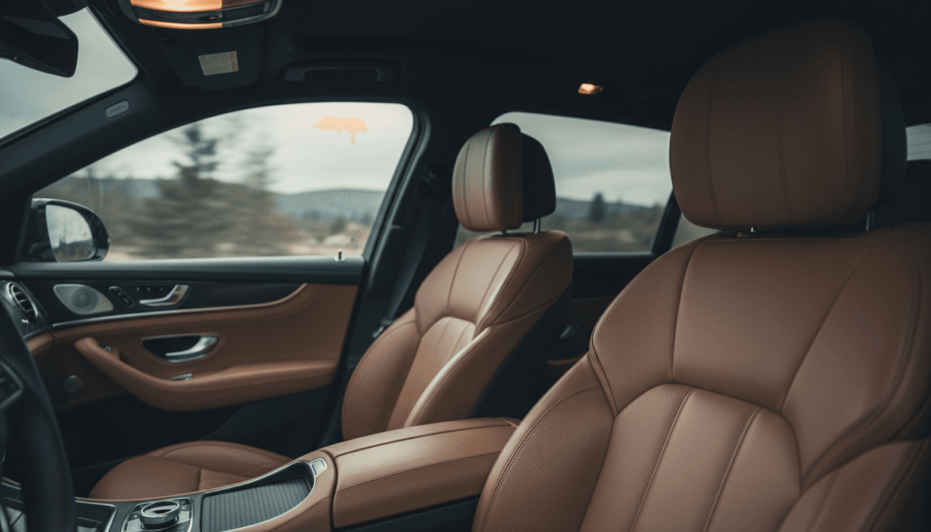 Interior of luxury Lavish Rides vehicle during transport