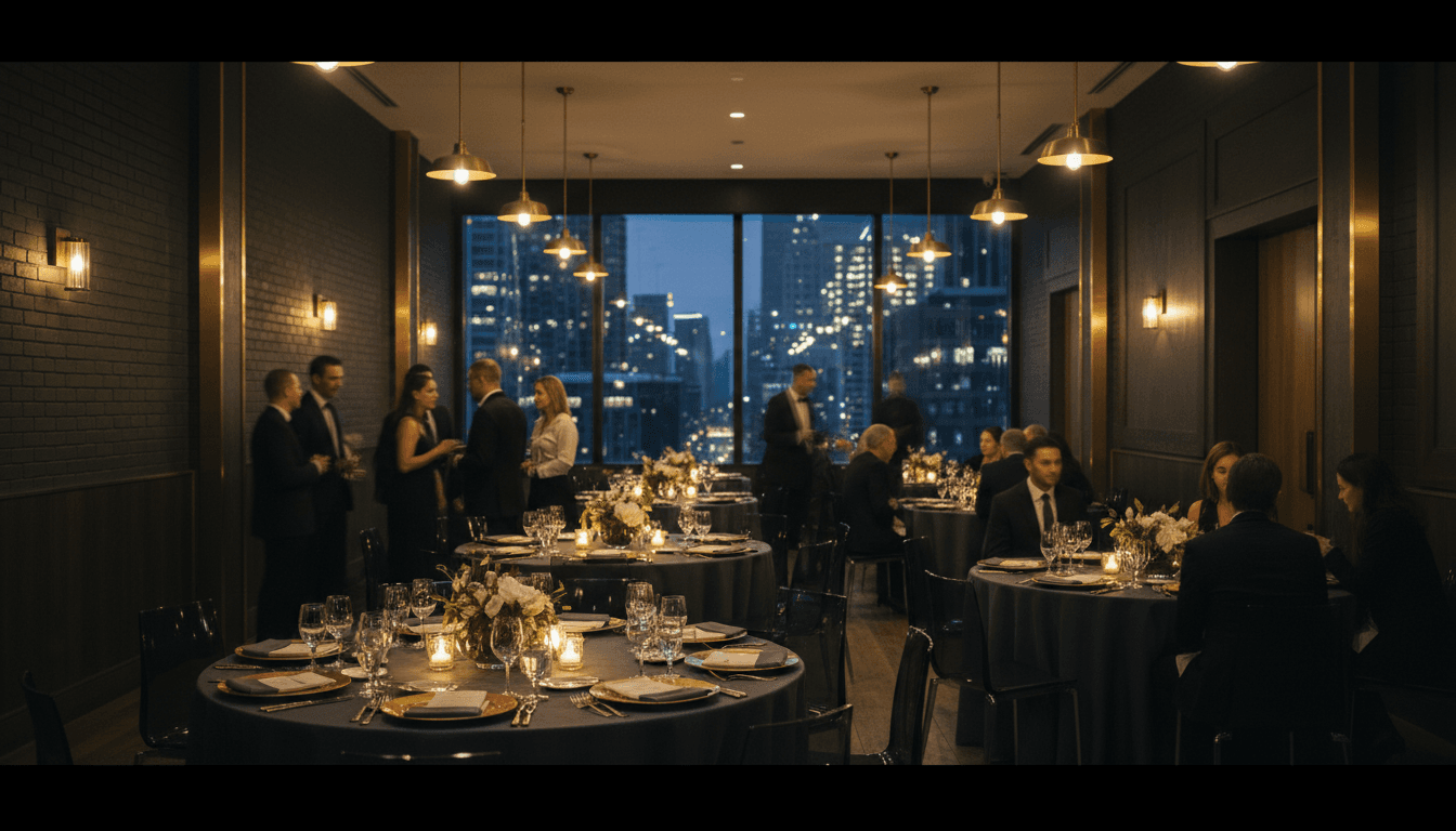 Two luxury vehicles timed for group arrivals at a private event