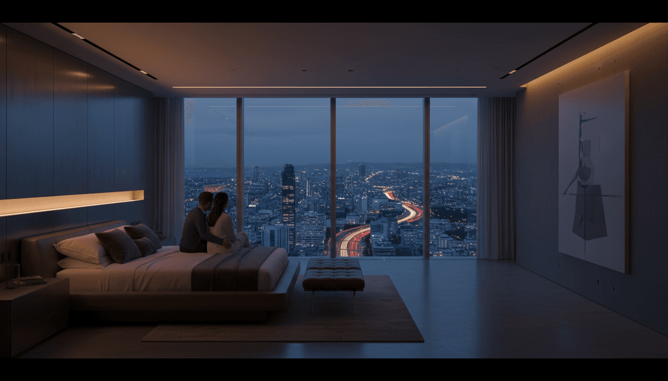 Luxury car interior during late-night private event transport